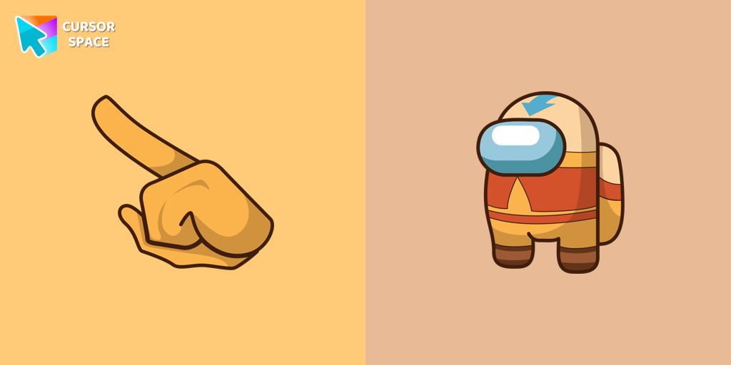 Custom Cursor Among Us Avatar Aang Character For Chrome